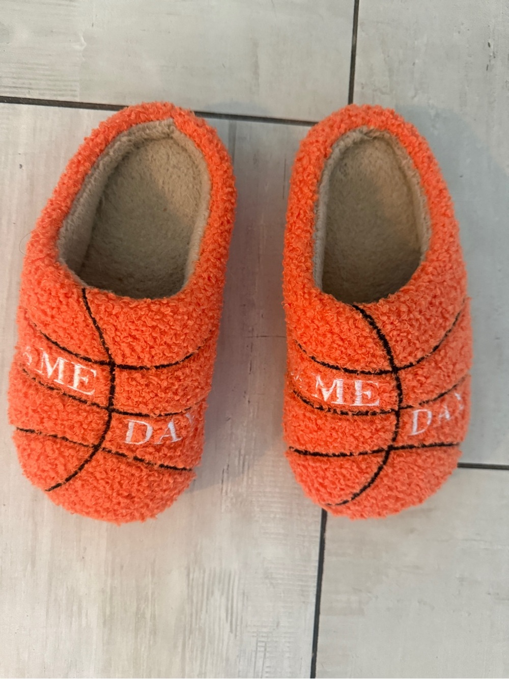 Kids Orange Basketball Slipper One-Piece - Unbranded size 2